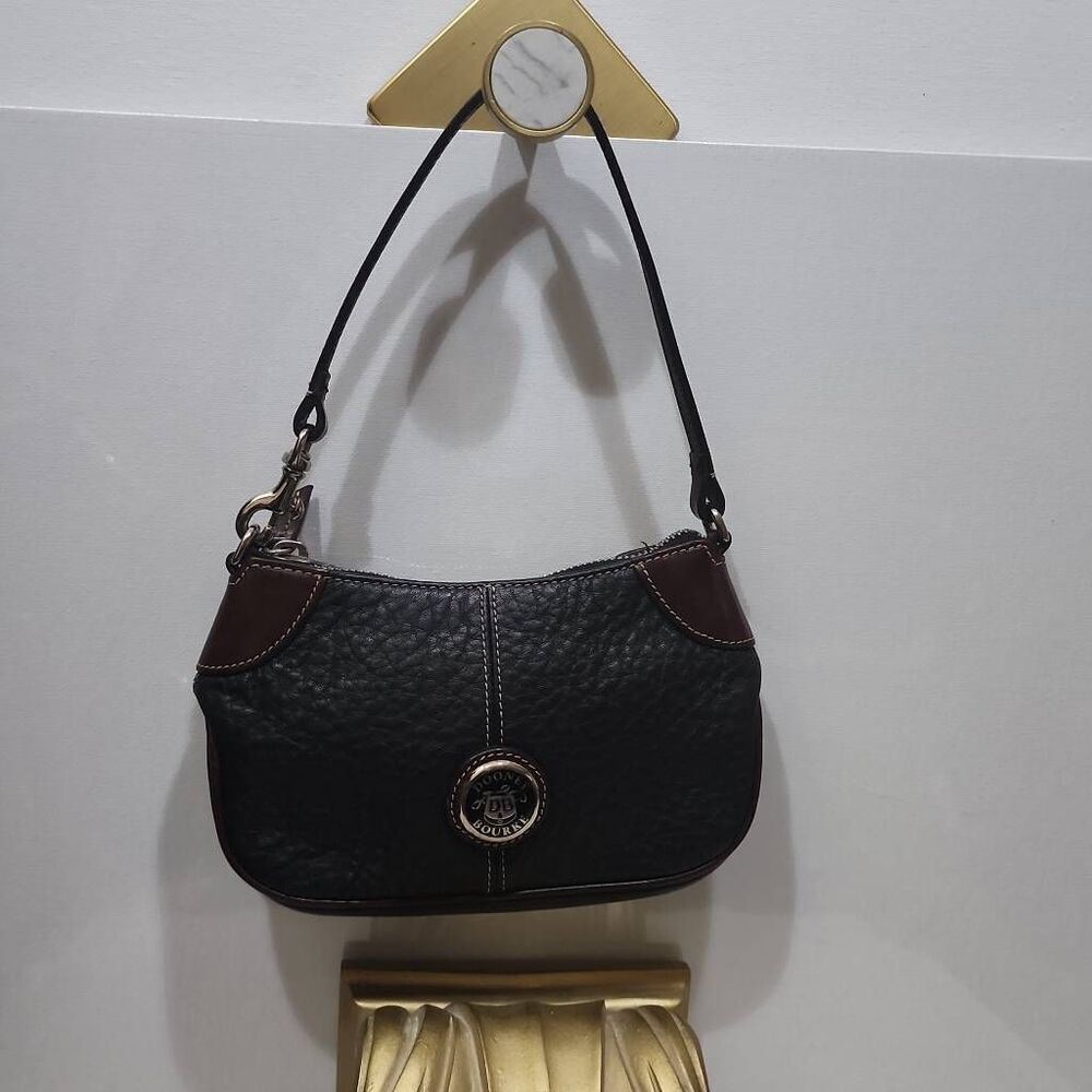 Vintage Y2K Dooney & Bourke Black Pebble Leather Hobo Wristlet